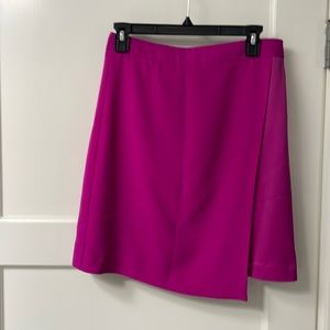 Trina Turk fuscia - faux front flap / zip side skirt
